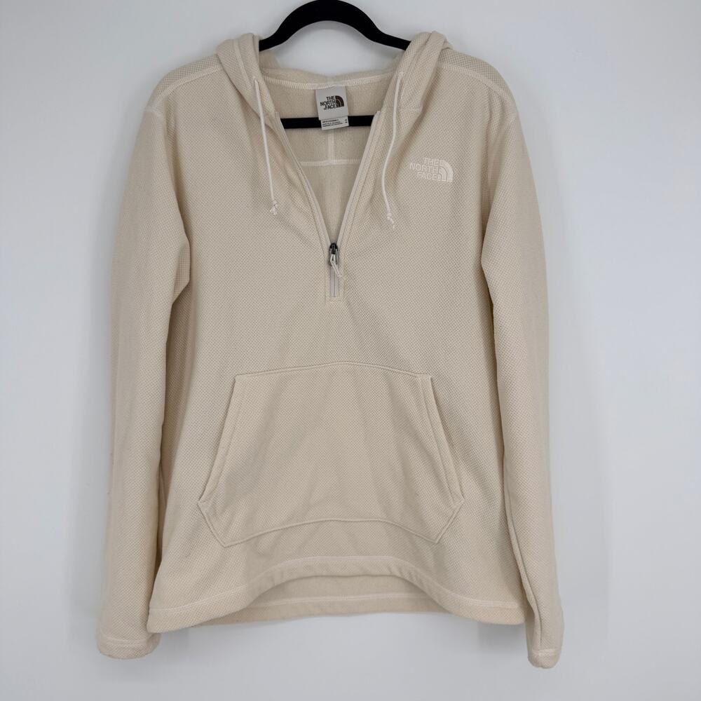The North Face Textured Cap Rock 1/4 Zip Hoodie Pullover Mens Sweater Medium